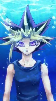 ai character: yami sad  background