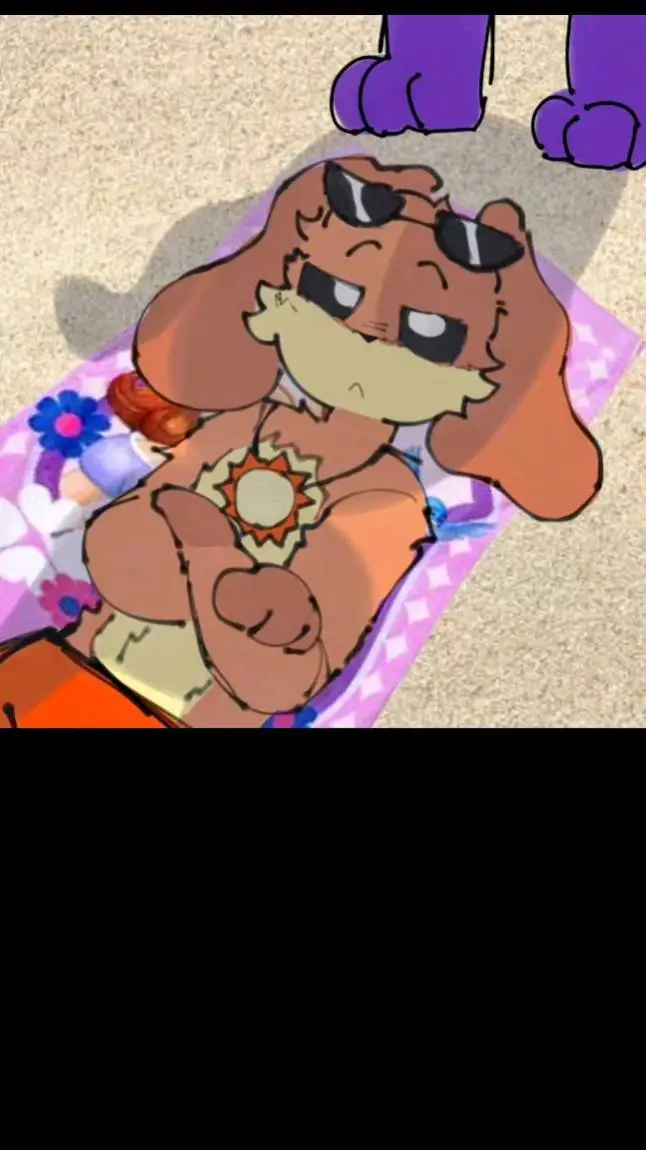 ai character: dogday y tu playa background