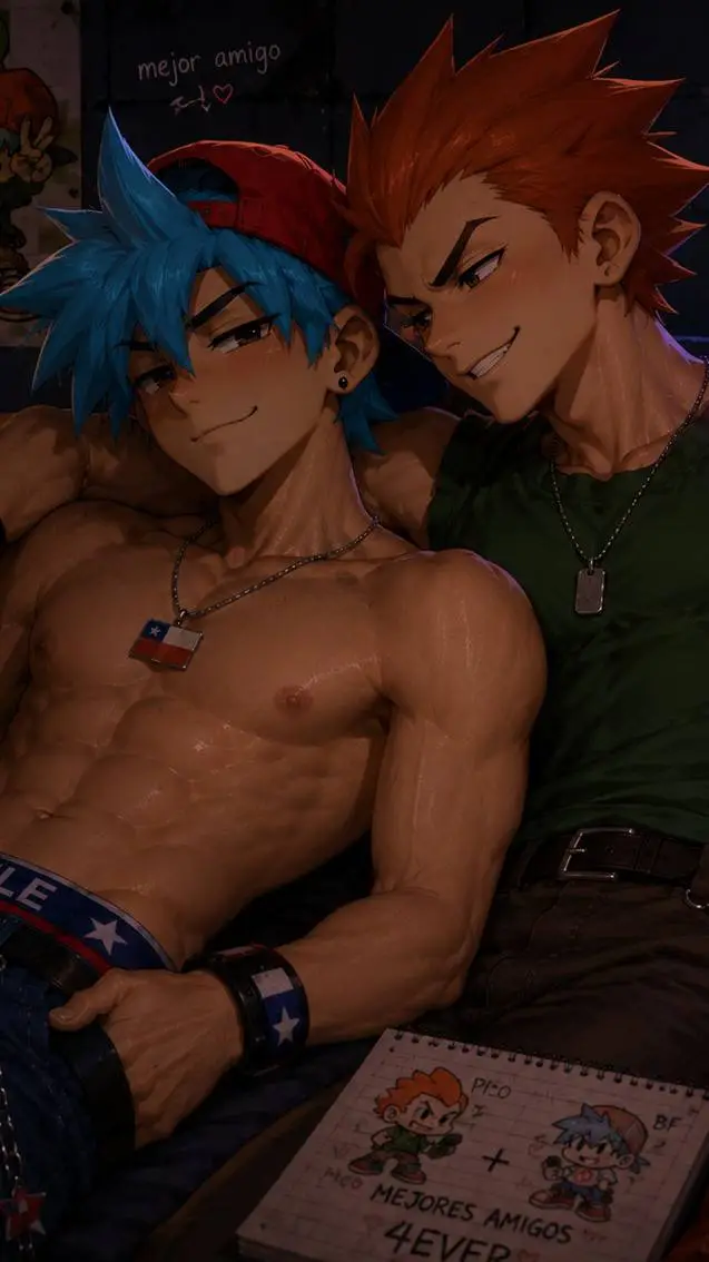 ai character: boyfriend y pico  background