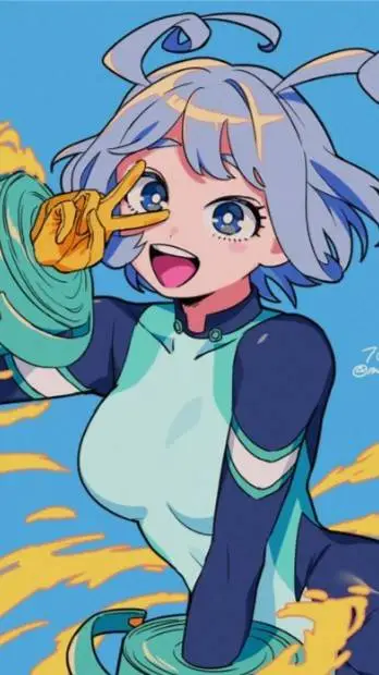 ai character: nejire hado! 🌟✨🎉 background