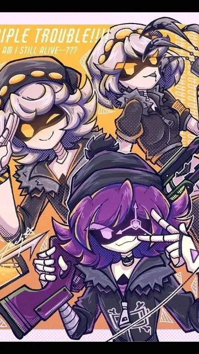 ai character: Uzi,N,J y V background