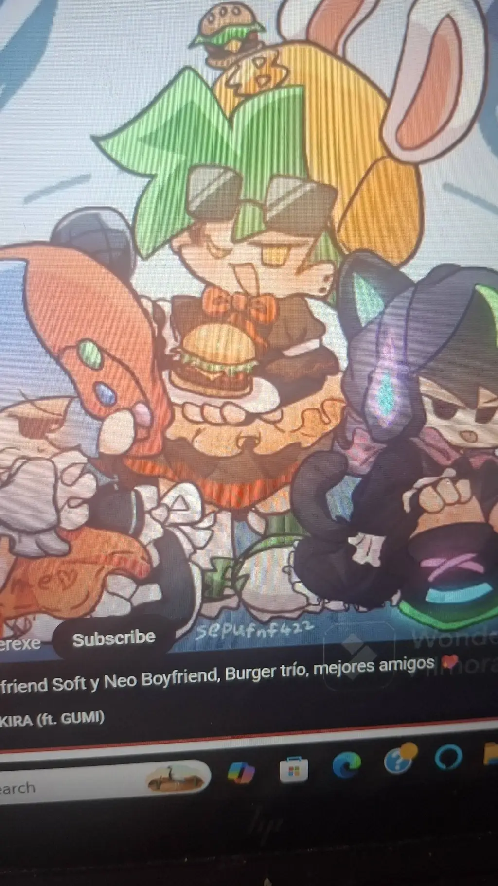 ai character: The hamburger trio background