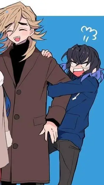 ai character: douma and inosuke  background