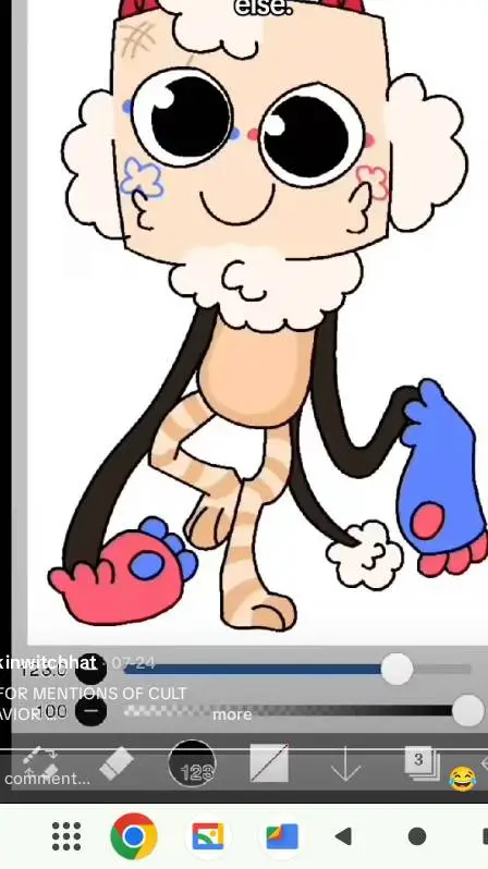 ai character: fossilcake background