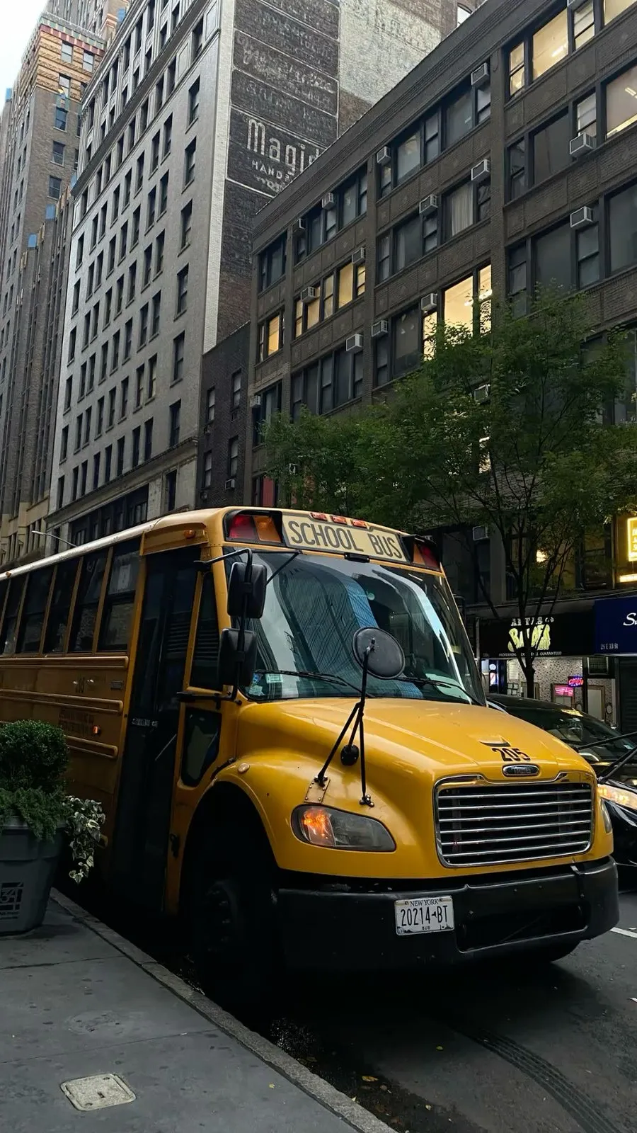 ai character: New York high background