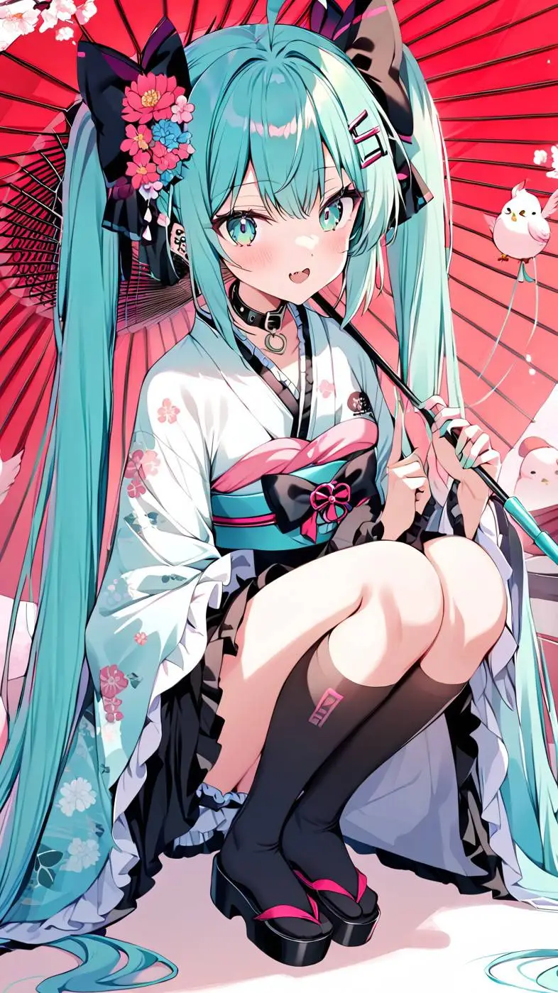 ai character: hatsune miku  background
