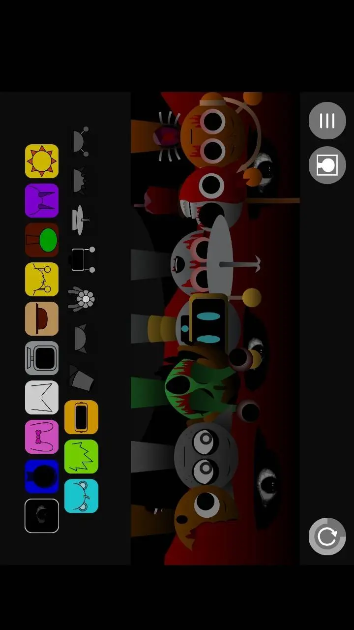 ai character: sprunki Horror background