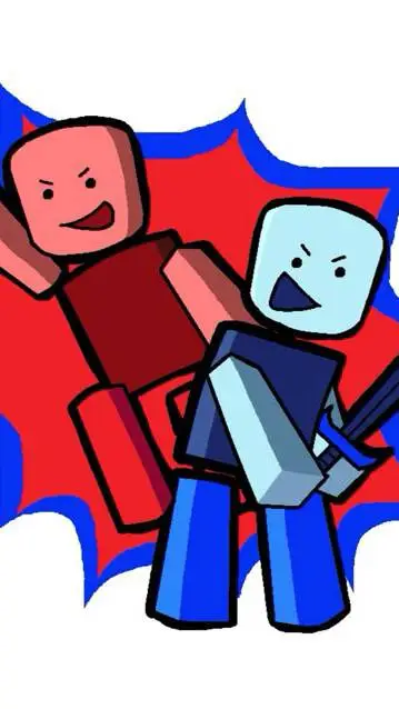 ai character: Blue y Red background