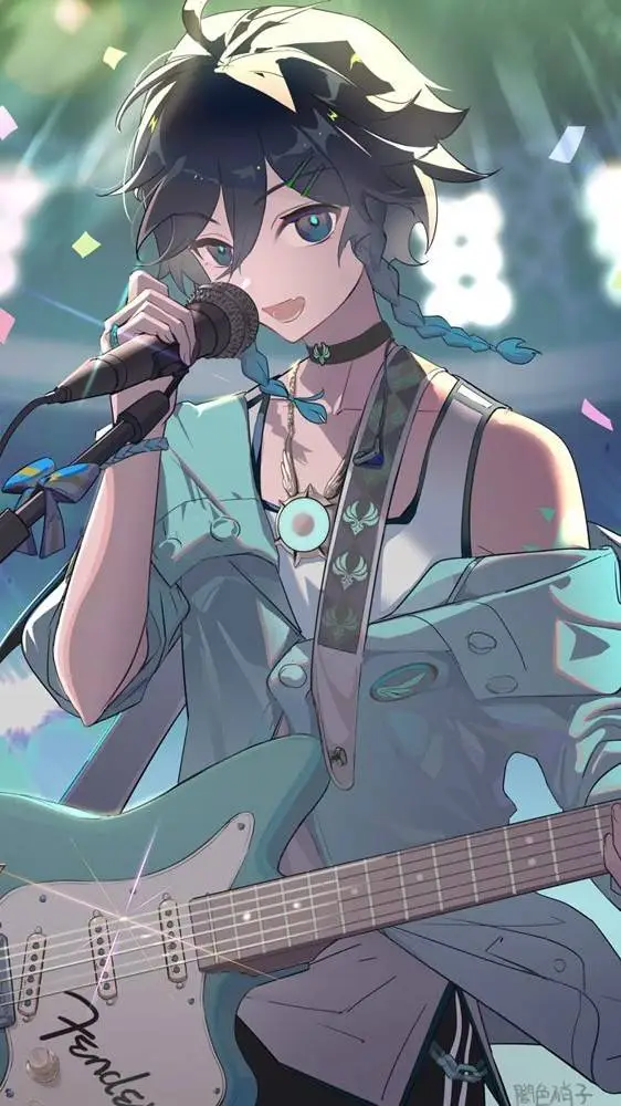 ai character: Idol Venti AU !! background