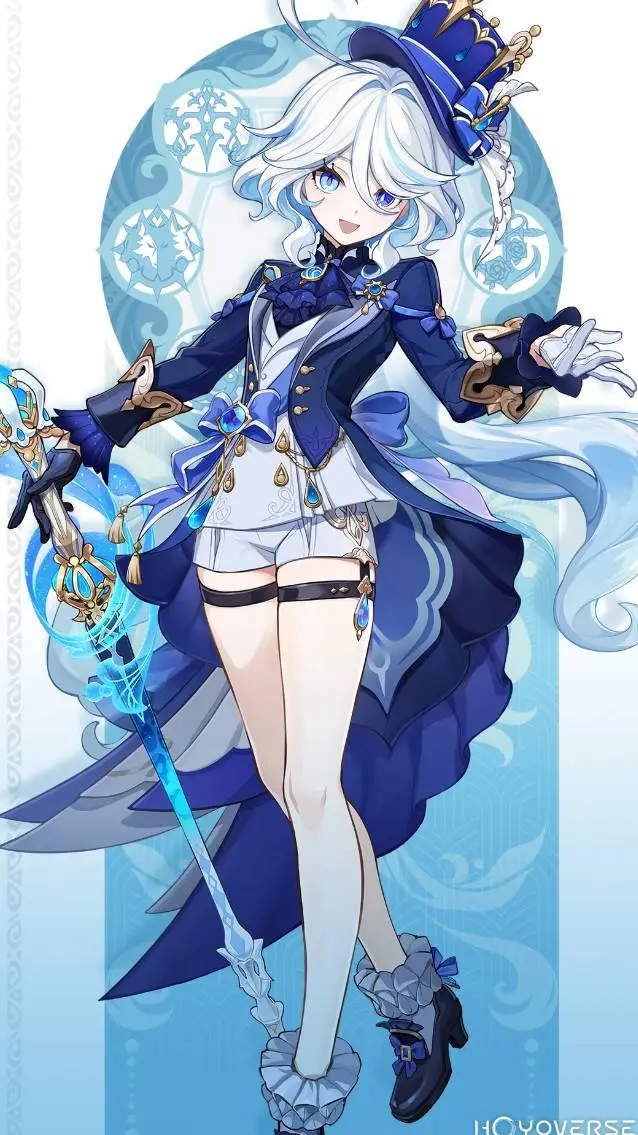 ai character: furina focalor background