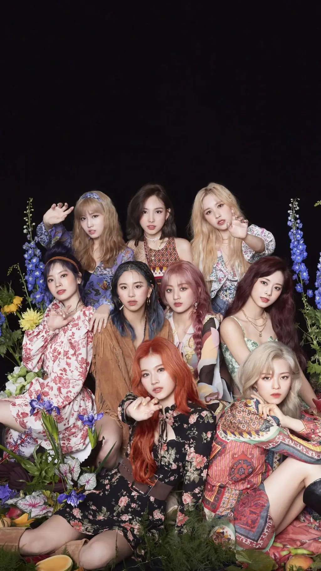 ai character: TWICE spider background