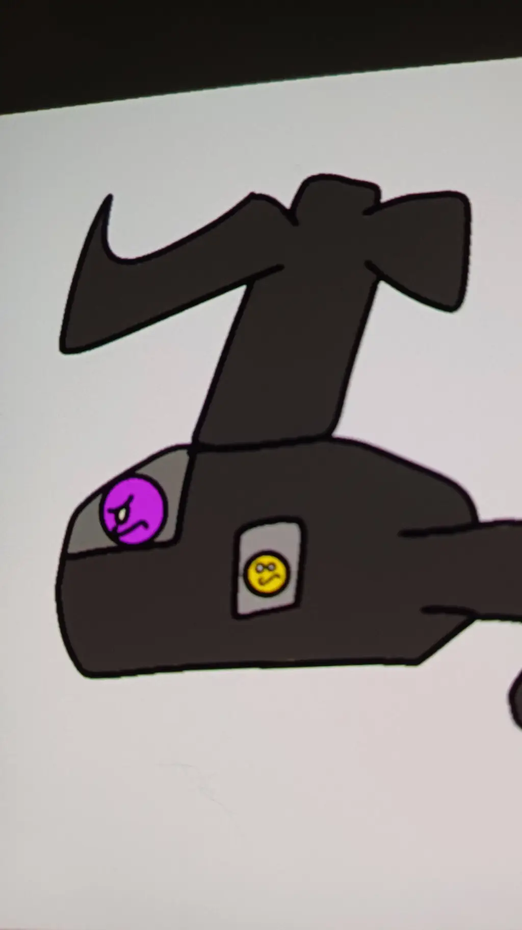 ai character: Purple & Yellow background