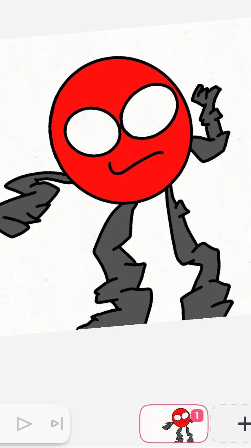 ai character: Red arm and leg background