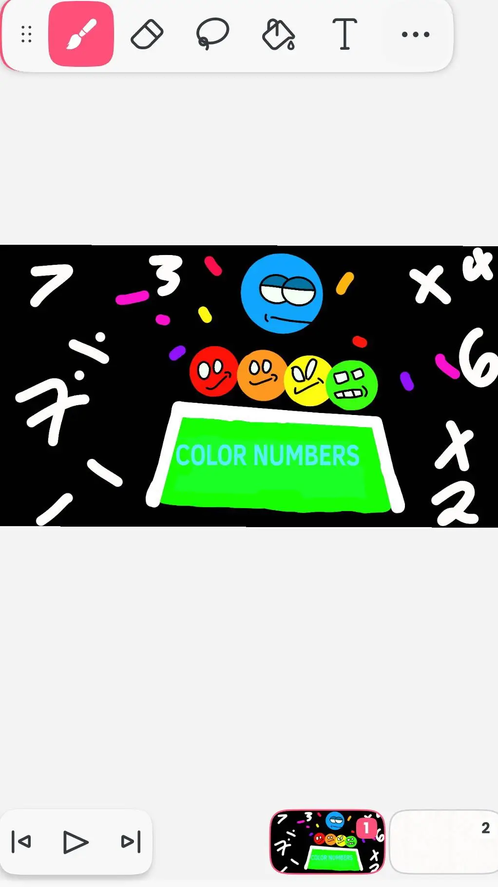 ai character: color numbers background