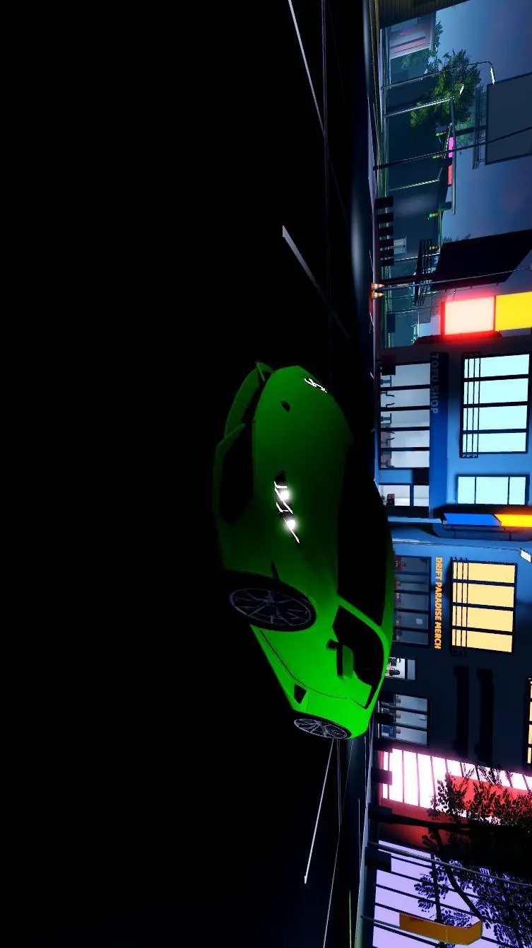 ai character: green Huracan  background