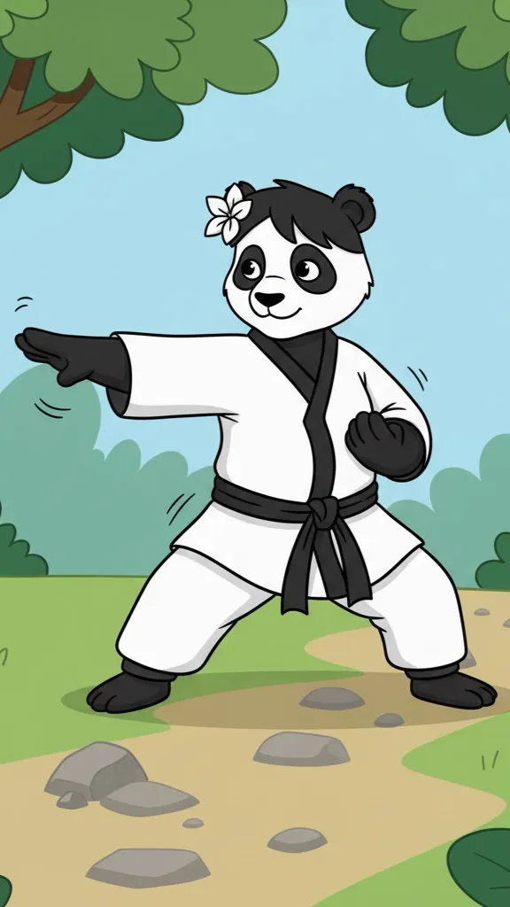 ai character: Pamela Panda background