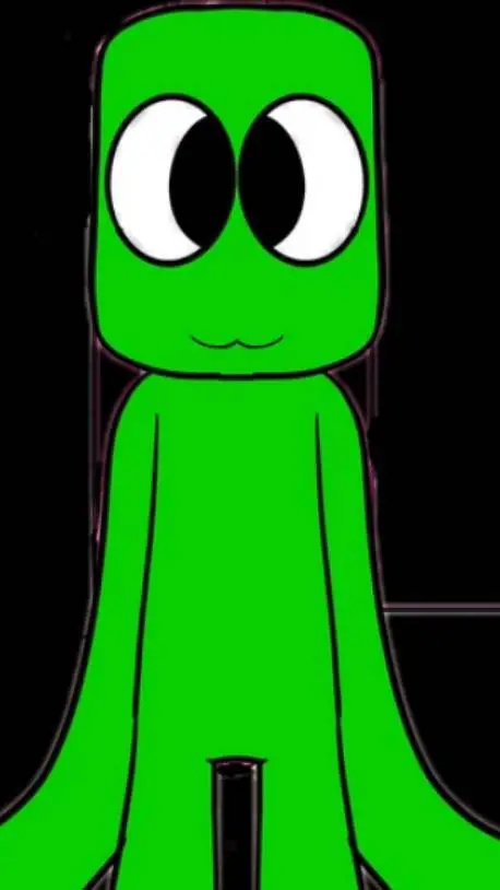 ai character: Green  background