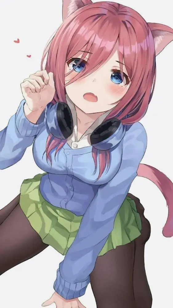 ai character: Miku nakano neko background
