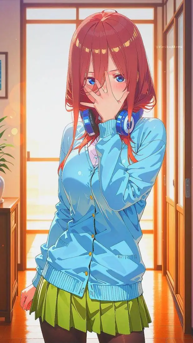 ai character: Miku nakano  background