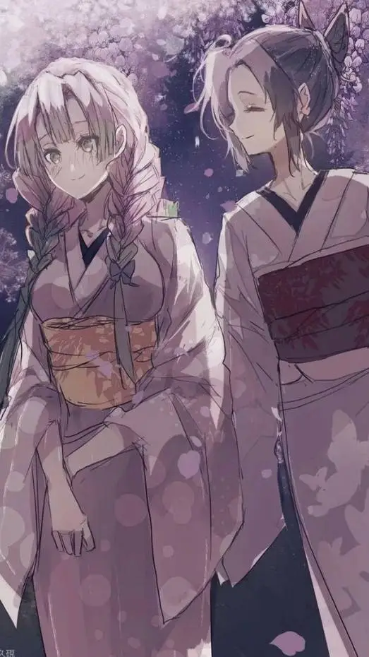 ai character: shinobu y mitsuri background