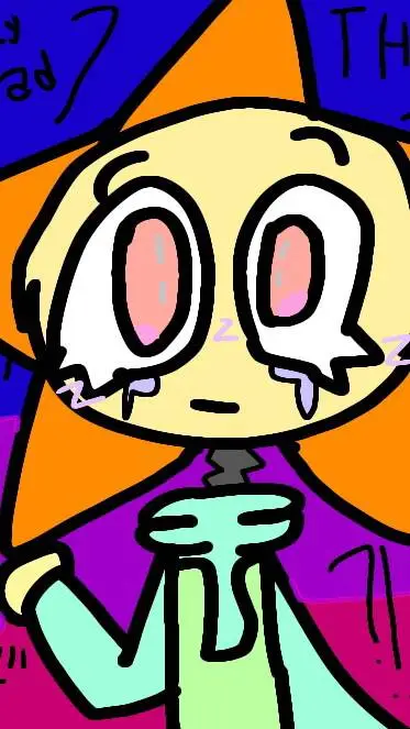 ai character: mally the starsad  background