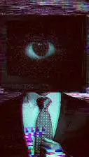 ai character: tvguyweirdcore  background