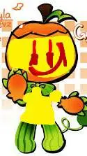 ai character: gourdy cutecore  background
