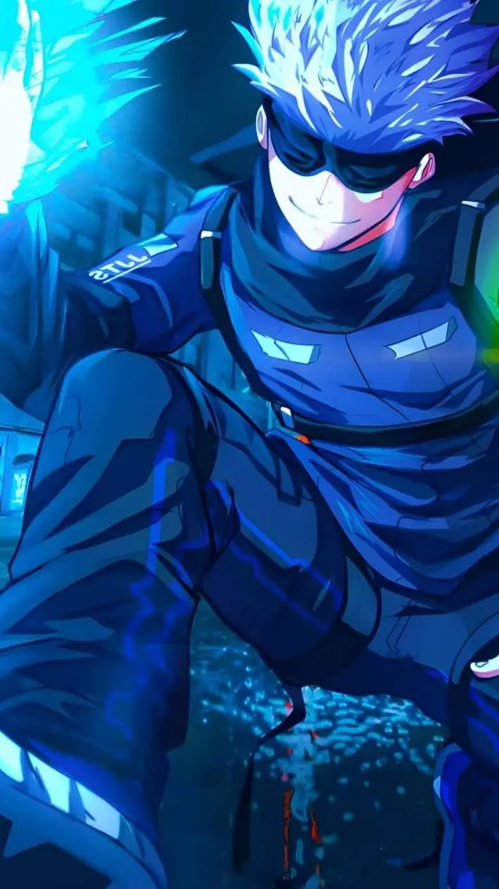 ai character: GOJO SATORU background