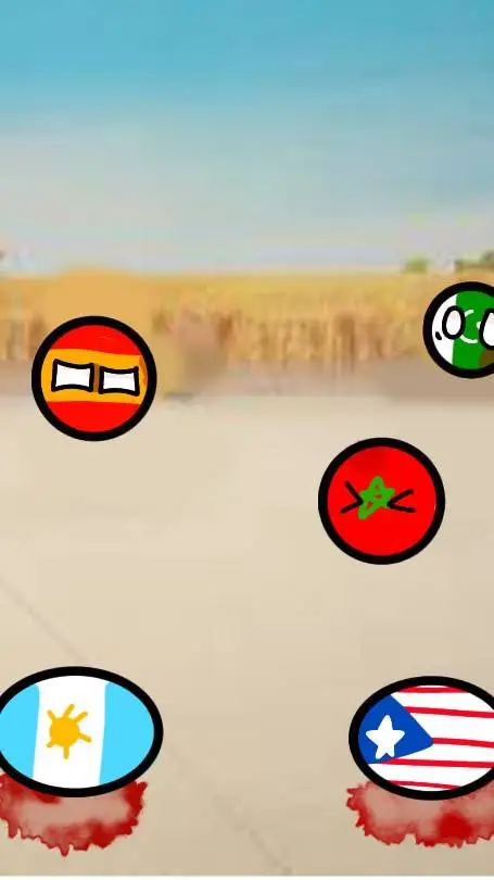ai character: Countryballs Squid background