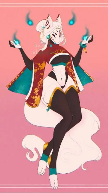 ai character: kitsune background