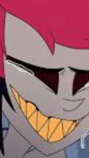 ai character: alastor crying  background