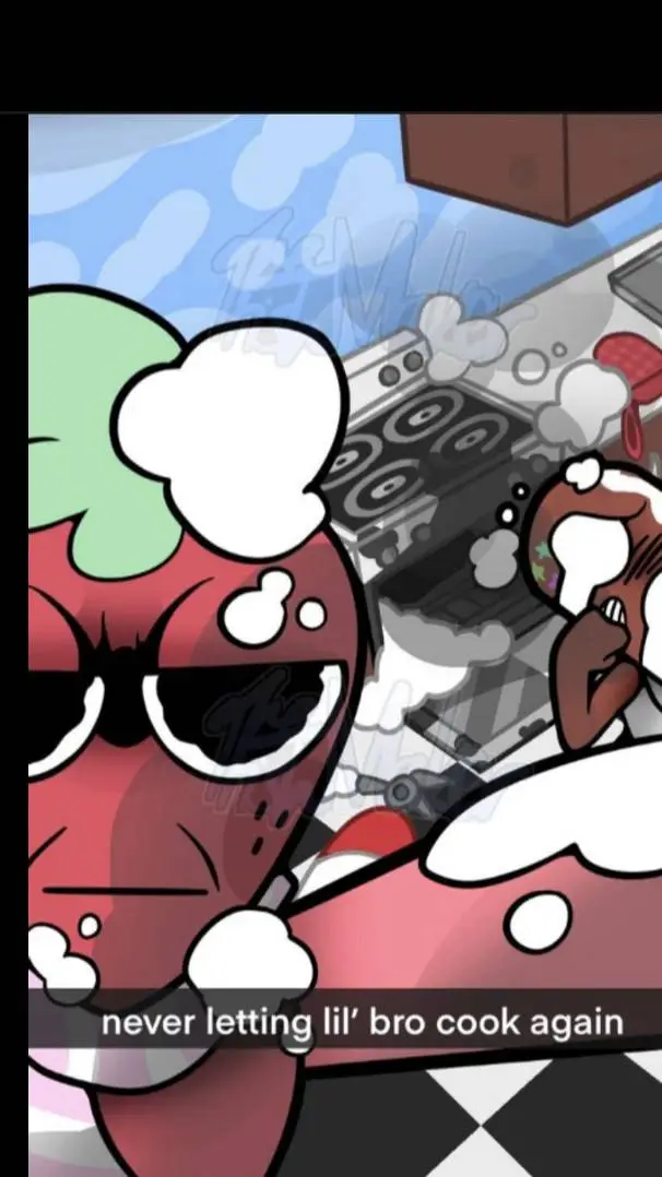 ai character: fruitcake  background