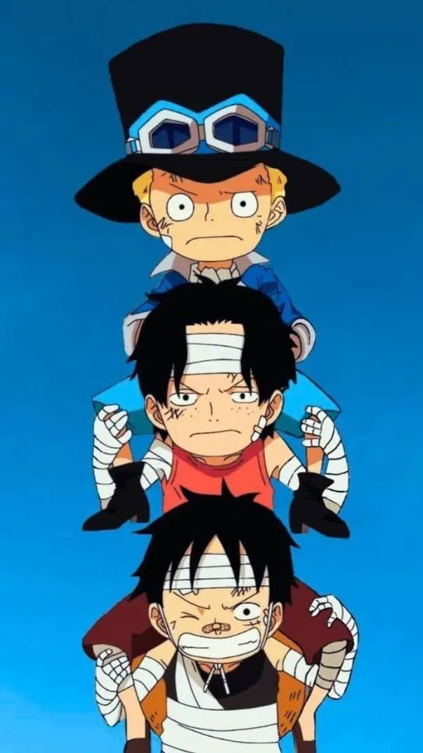 ai character: Luffy Ace and Sabo background