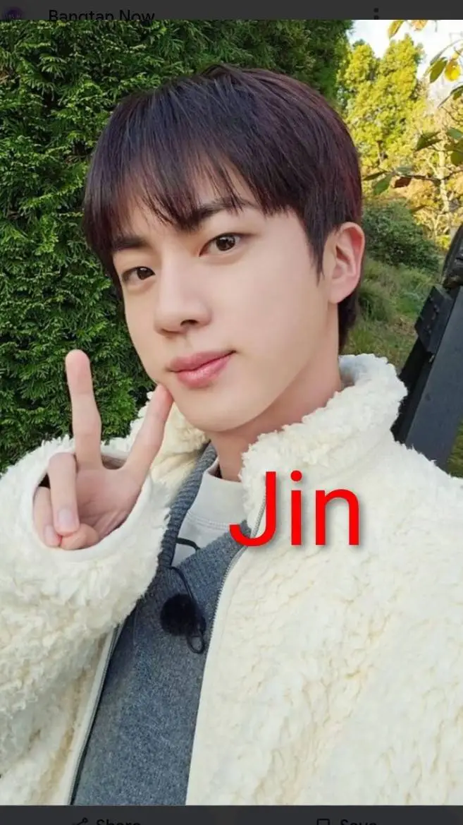ai character: Jin BTS  background