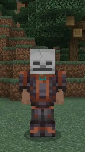 ai character: copper skull  background