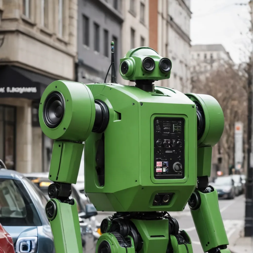 chat with ai character: robot parlante 