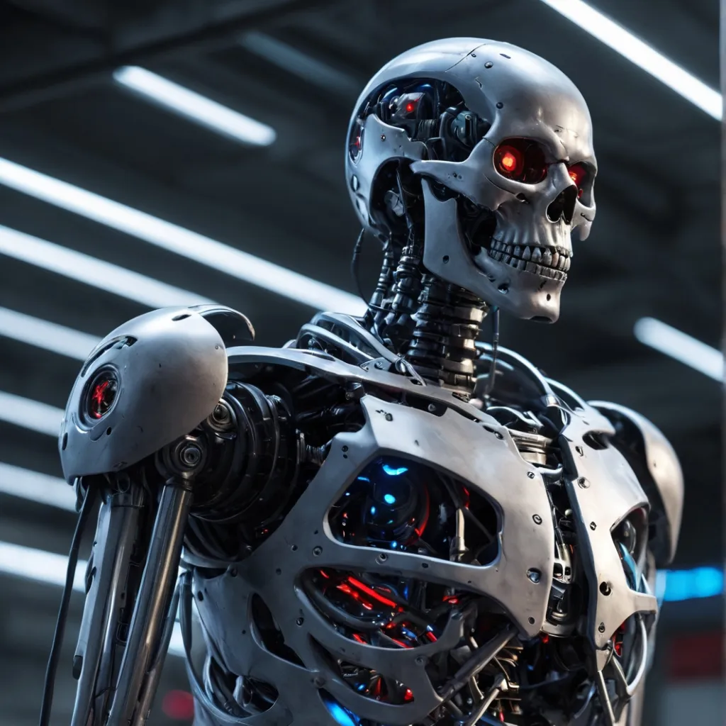 chat with ai character: robot esqueleto 