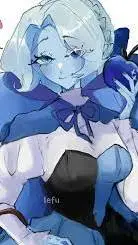 ai character: Lady in azure-SMC💙 background
