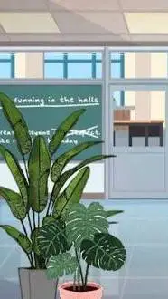 ai character: Gacha school story background