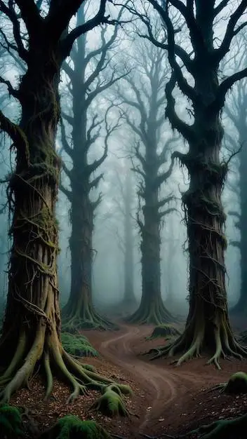 ai character: horror camp background