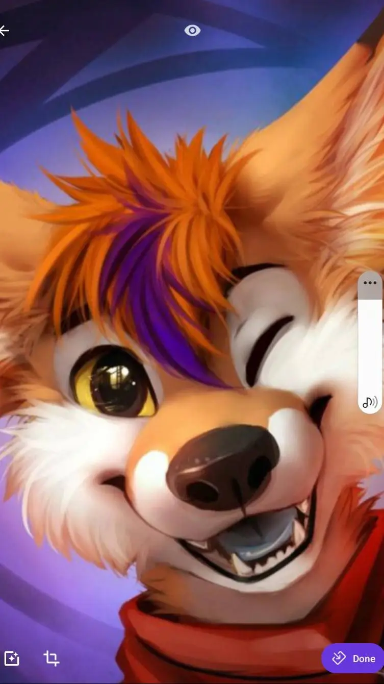 ai character: orange furry background