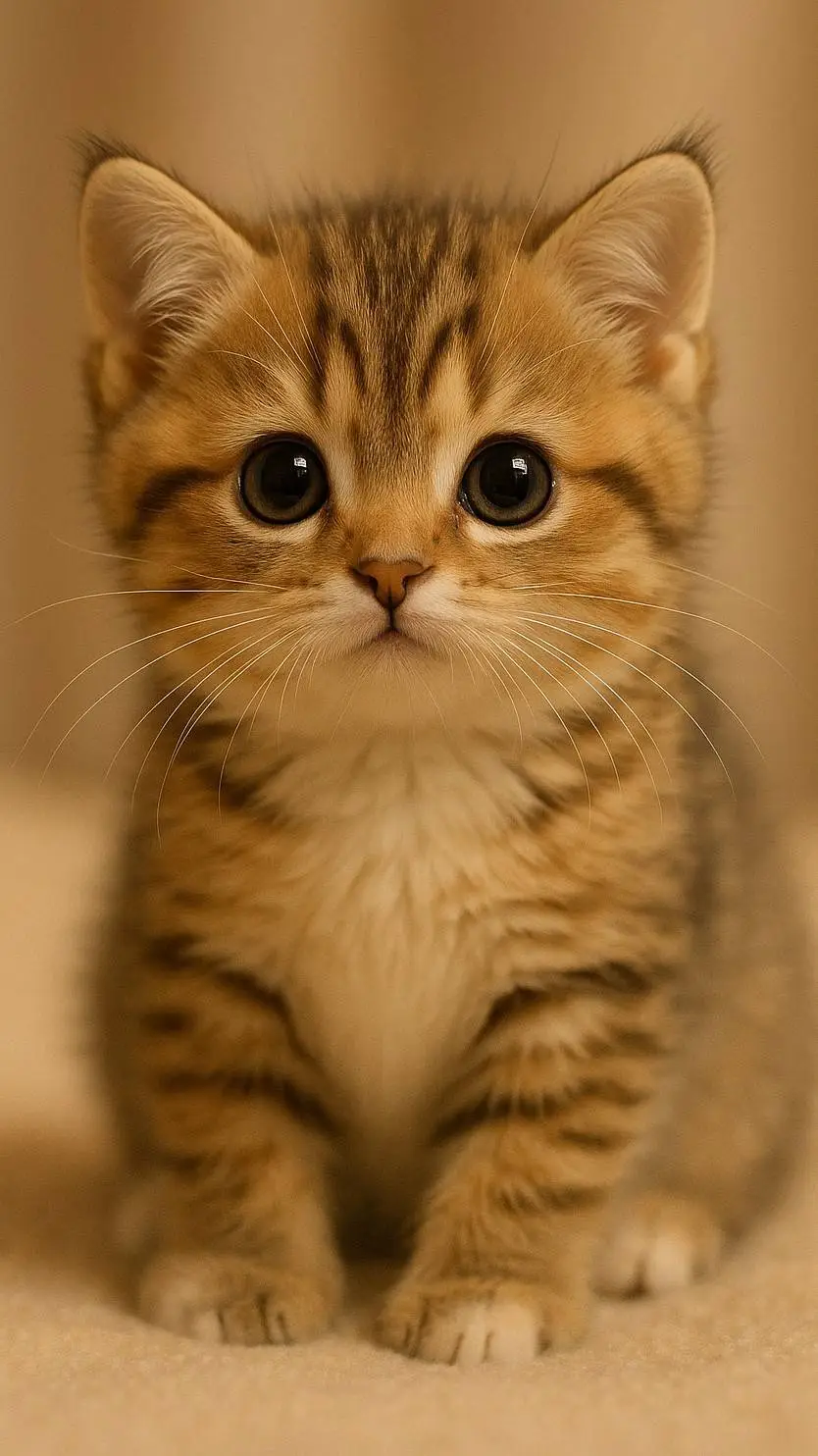 ai character: cute cat  background