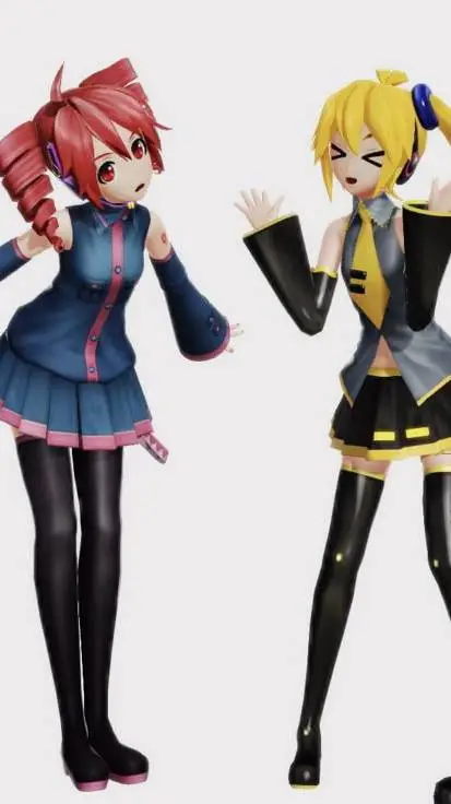 ai character: Neru x Teto background