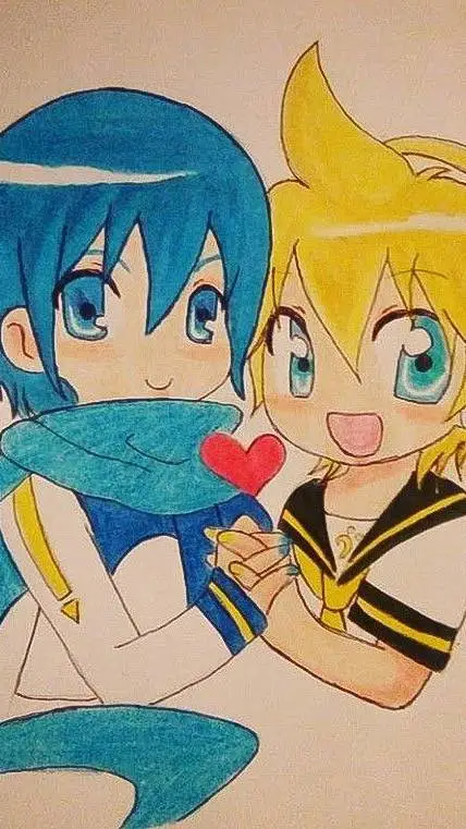 ai character: Kaito x Len  background