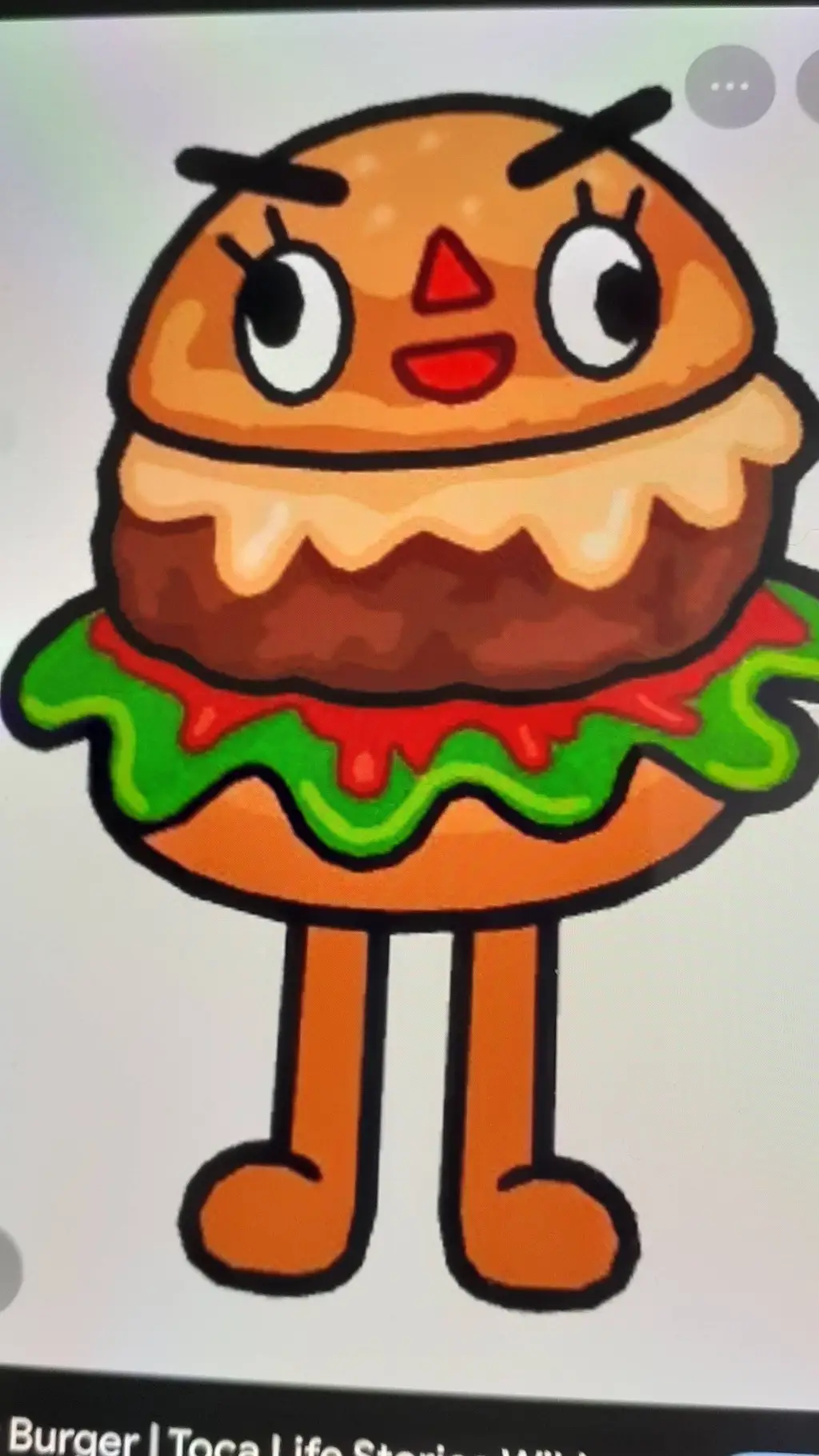 ai character: silly burger  background