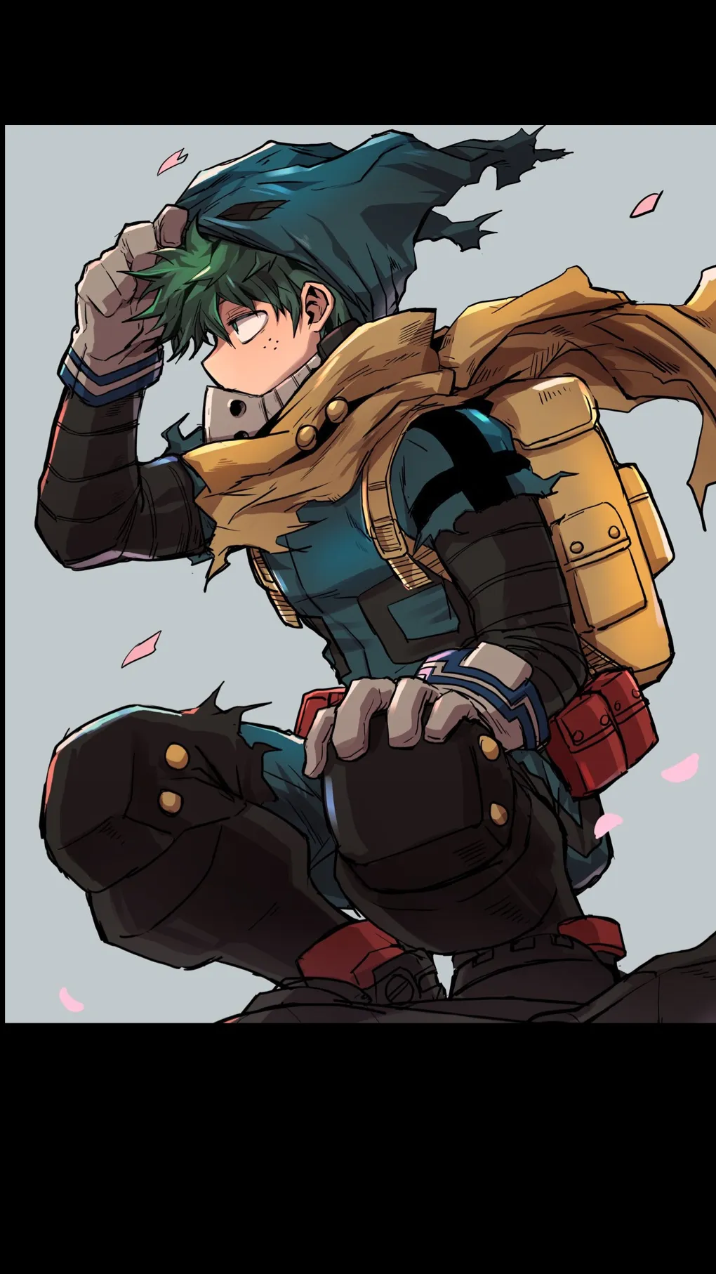 ai character: MHA Vigilante Deku background
