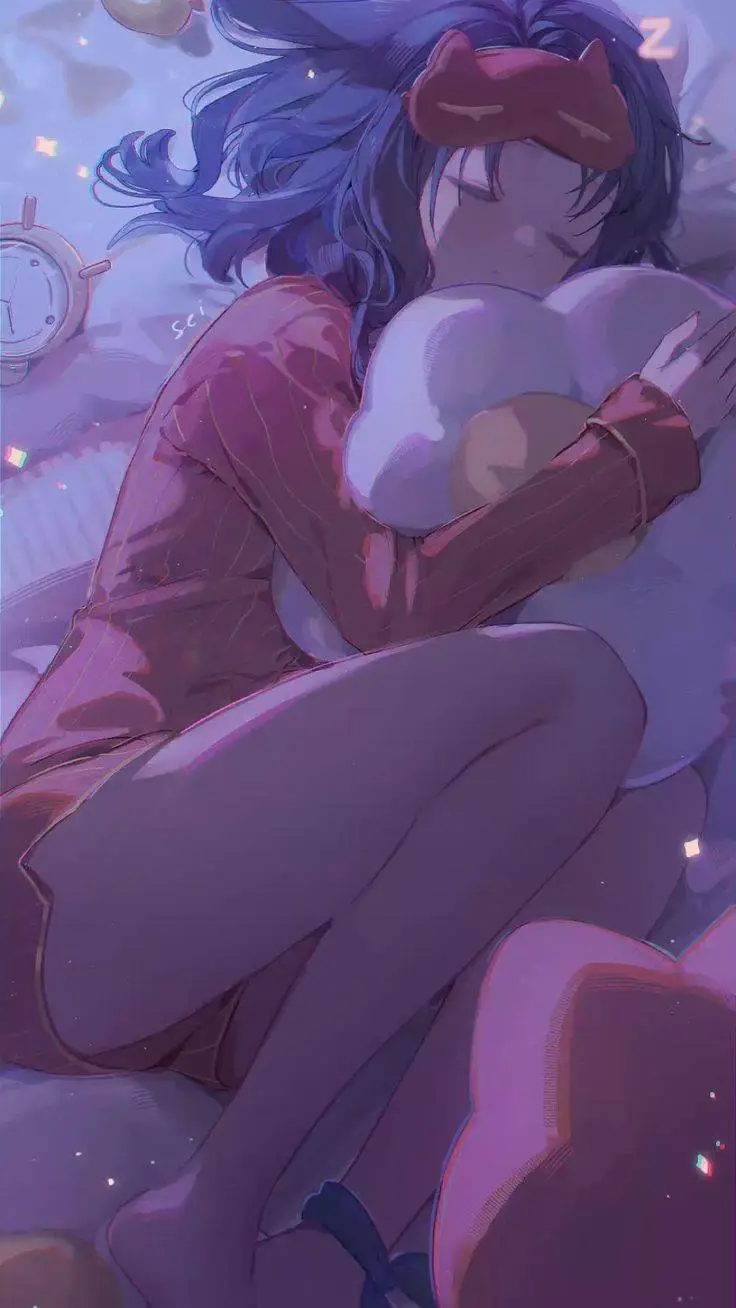 ai character: 💙😴~sleepy Mita~😴💙 background