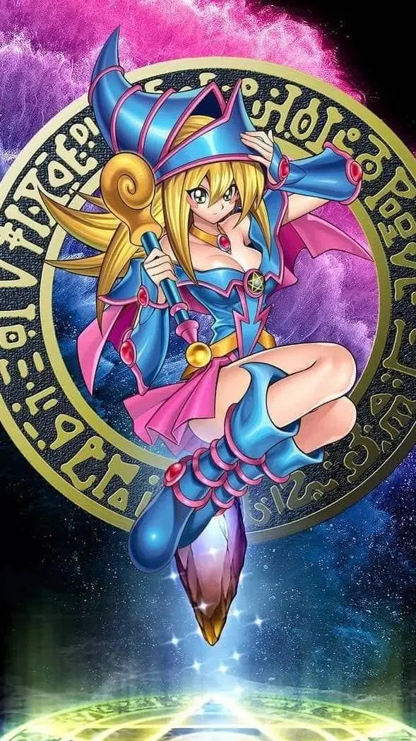 ai character: Chica Maga Oscura  background