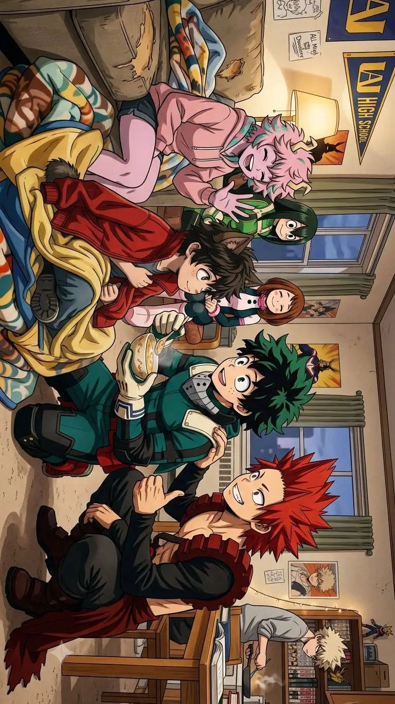 ai character: Deku And Kiri background