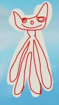 ai character: Scribble background